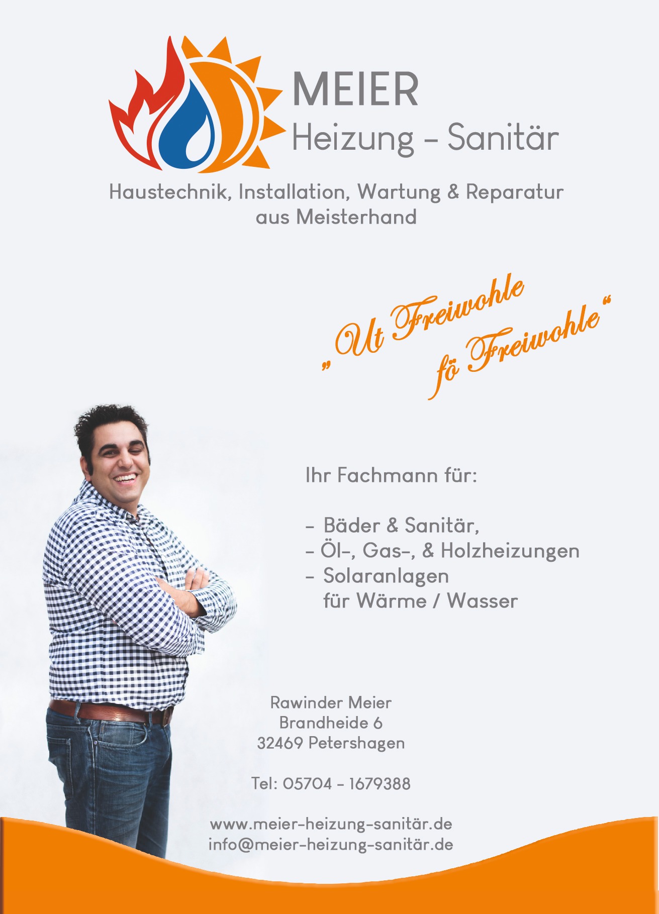 Werbeflyer Meier Heizung Sanitär